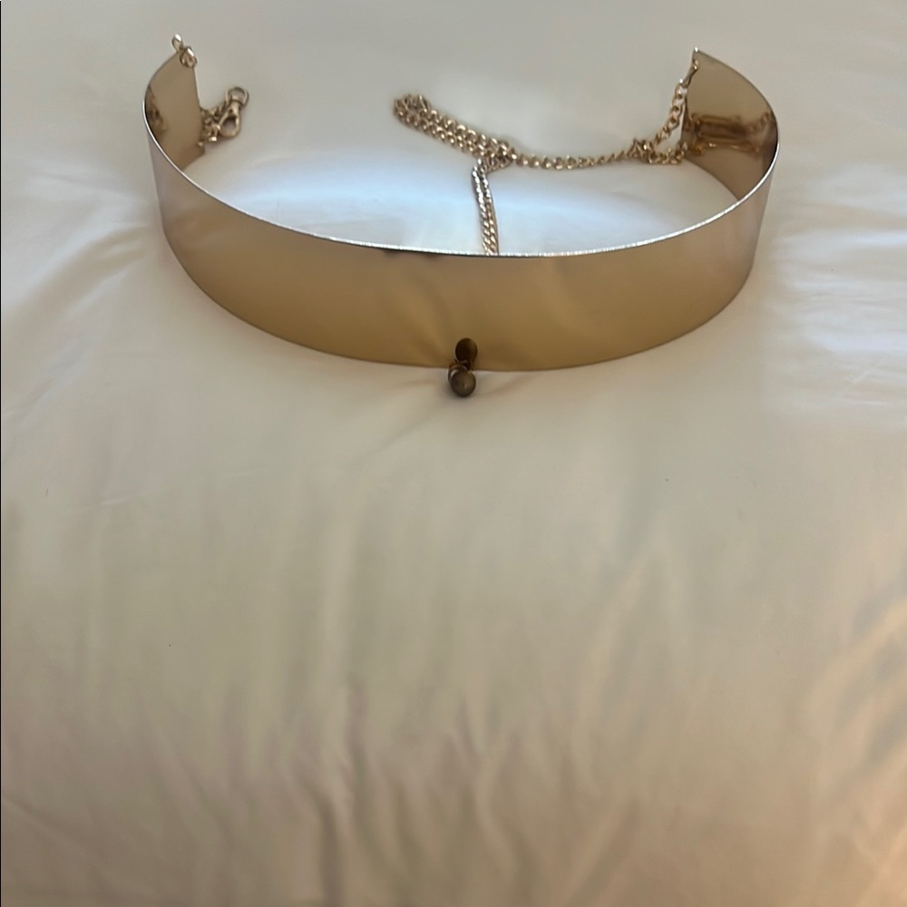 Gold Modern Wide Belt Accessory